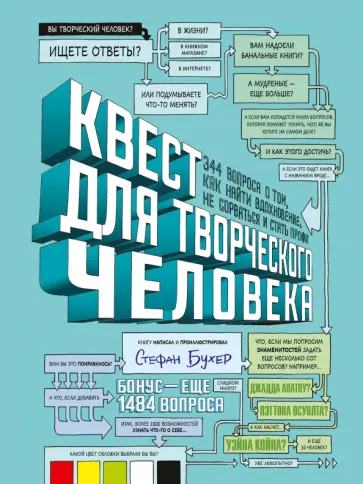 Квест для творческого человека. 344 вопроса о том, как найти вдохновение, не сорваться и стать профи обложка книги