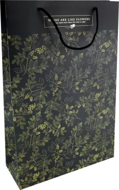 Пакет подарочный June, черный, 32*49см обложка книги