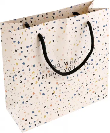 Пакет подарочный Terrazzo, бежевый обложка книги