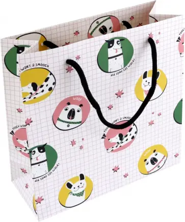 Пакет подарочный Pets, белый обложка книги