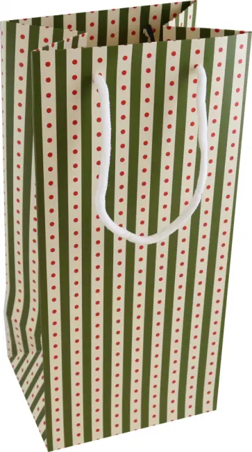 Пакет подарочный Christmas. Полоски, 15*32см обложка книги