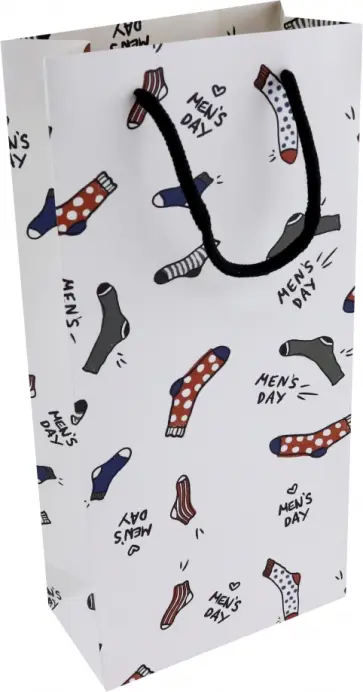 Пакет подарочный Men's day. Носки обложка книги