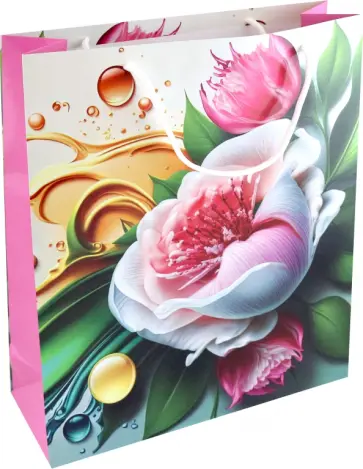 Пакет подарочный Flowers обложка книги