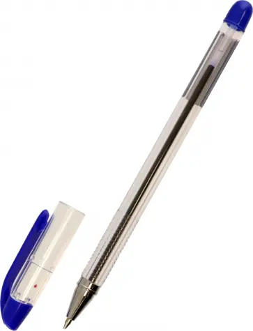Ручка шариковая, синяя обложка книги