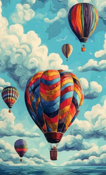 Алмазное панно на подвесе Воздушное путешествие обложка книги