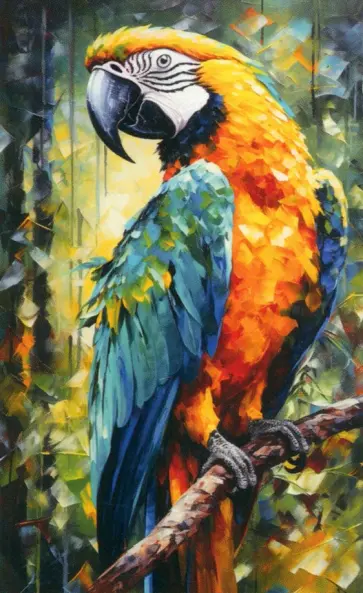 Алмазное панно на подвесе Экзотический попугай обложка книги