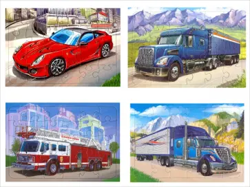 Комплект пазлов Автомобили обложка книги