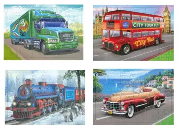 Комплект пазлов Транспорт и машины обложка книги