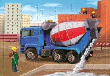 Пазл Грузовой автомобиль Бетономешалка, 24 элемента обложка книги