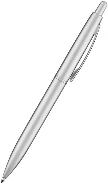 Ручка шариковая автоматическая San Remo, синяя, цвет корпуса серебряный, в футляре, 1 мм обложка книги