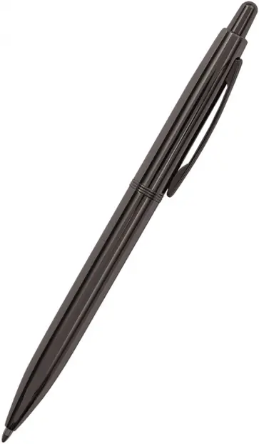 Ручка шариковая автоматическая San Remo, синяя, цвет корпуса вороненая сталь, в футляре, 1 мм обложка книги