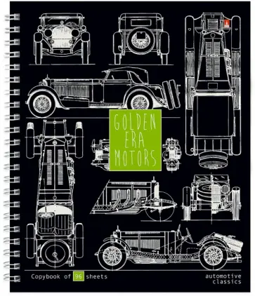 Тетрадь Blueprint, 96 листов, клетка, А5+, в ассортименте обложка книги