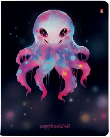 Тетрадь Octopus Party, 48 листов, клетка, в ассортименте Тетрадь Octopus Party, 48 листов, клетка, в ассортименте обложка книги