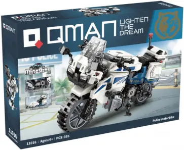 Конструктор Полицейский мотоцикл, 395 деталей обложка книги