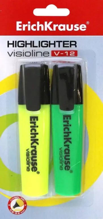 Набор текстмаркеров Visioline V-12 Neon, 2 цвета обложка книги