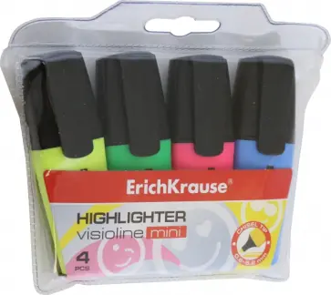 Набор текстмаркеров Visioline Mini Neon, 4 цвета обложка книги