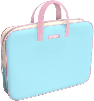 Папка текстильная на молнии с ручками Light Blue, A4+ обложка книги