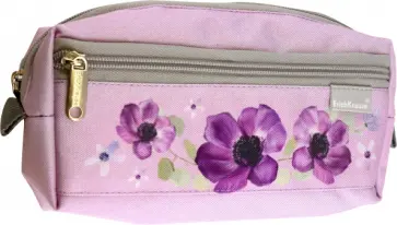 Пенал квадро Pastel Bloom. Lilac, 2 отделения обложка книги