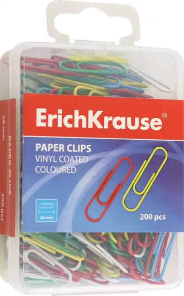 Скрепки металлические с виниловым покрытием Classic, 28 мм, 200 штук, ассорти Скрепки металлические с виниловым покрытием Classic, 28 мм, 200 штук, ассорти обложка книги