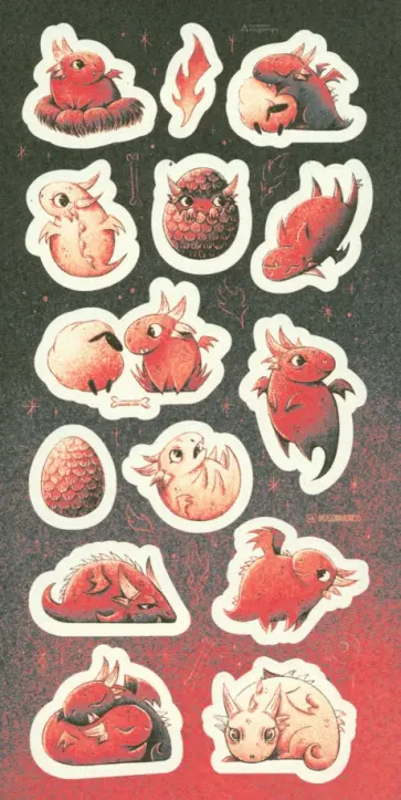 Стикерпак Мини драконы Стикерпак Мини драконы обложка книги