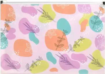 Папка для документов пластиковая Паттерн цветов, А4 обложка книги