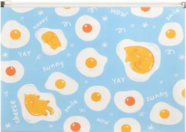 Папка для документов пластиковая Коты и яйца, А4 обложка книги