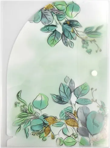 Папка для документов пластиковая Листья, А4 обложка книги