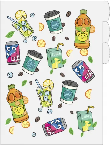 Папка-уголок для документов пластиковая Напитки, А4 обложка книги