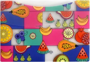 Папка для документов пластиковая Фрукты, А6 обложка книги