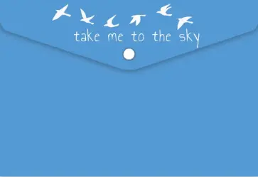 Папка для карт и визиток пластиковая, голубая обложка книги