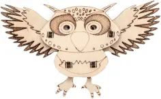 Деревянный конструктор, 3D пазл Сова Ух обложка книги