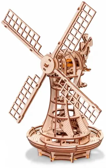Сборная модель деревянная 3D Ветряная мельница механическая Сборная модель деревянная 3D Ветряная мельница механическая обложка книги
