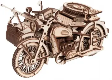Конструктор из дерева Мотоцикл с коляской обложка книги