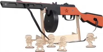 Резинкострел из дерева Пистолет-пулемет ППШ обложка книги