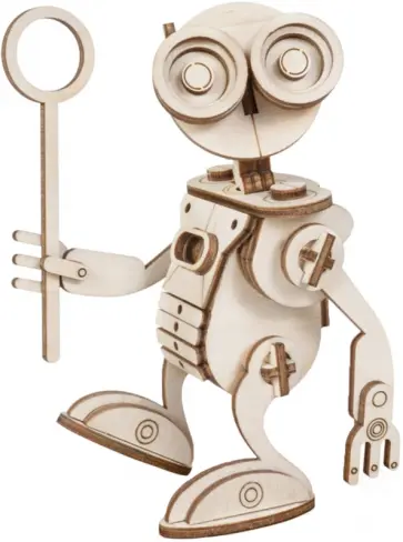 Конструктор 3D деревянный подвижный Робот Сан обложка книги