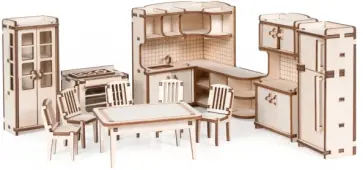 Набор кукольной мебели. Кухня для домика Венеция обложка книги