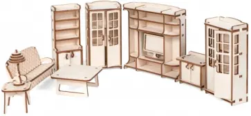 Набор кукольной мебели. Гостиная для домика Венеция обложка книги
