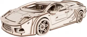 Конструктор 3D деревянный Спорткар Скат обложка книги