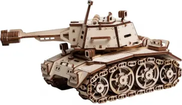 Конструктор 3D деревянный подвижный Танк Кадет обложка книги