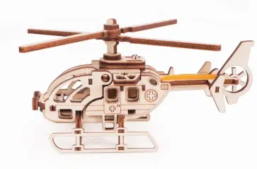 Конструктор 3D деревянный Вертолет Стриж обложка книги
