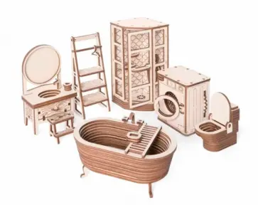 Набор кукольной мебели Ванная комната обложка книги