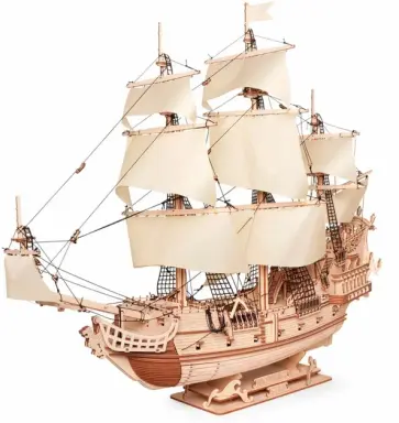 Сборная модель из дерева Корабль Утренняя Звезда 2, светлые паруса обложка книги