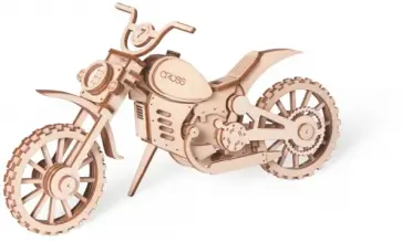 Конструктор 3D деревянный подвижный Мотоцикл Кросс обложка книги