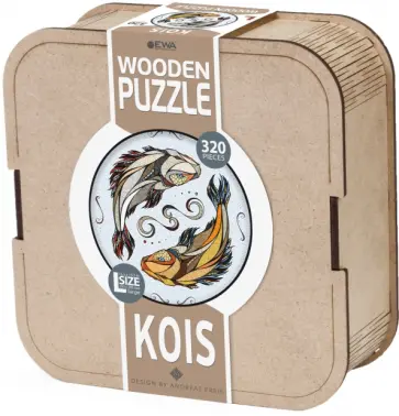 Деревянный, фигурный пазл Карпы Кои (Рыбы) L Деревянный, фигурный пазл Карпы Кои (Рыбы) L обложка книги