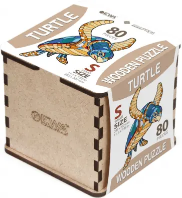 Деревянный, фигурный пазл Морская Черепаха S Деревянный, фигурный пазл Морская Черепаха S обложка книги