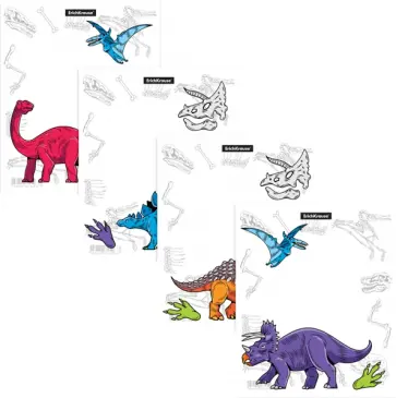 Набор обложек для тетрадей и дневников Dino Planet, 12 штук обложка книги