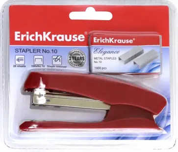 Степлер №10 в комплекте со скобами Elegance Classic, в ассортименте обложка книги
