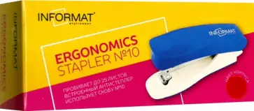 Степлер Ergonomics №10, до 25 листов, пластик, красный Степлер Ergonomics №10, до 25 листов, пластик, красный обложка книги