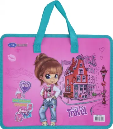 Папка с ручками Модница, А4, в ассортименте обложка книги