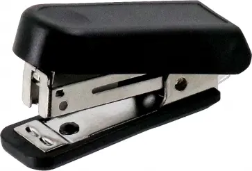 Степлер №10, 10 листов, с антистеплером, черный обложка книги